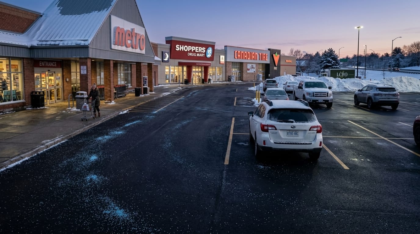 Commercial lot, Vaughan — After — 5:30 AM, salted